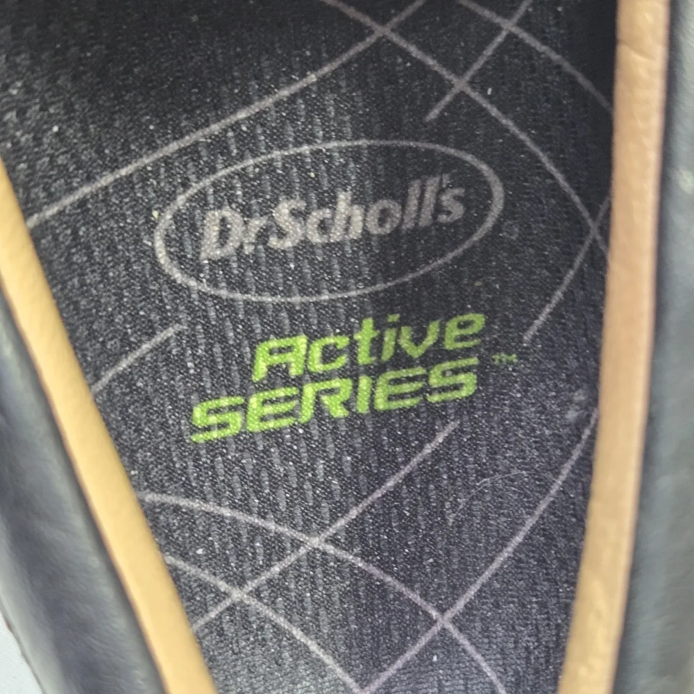Dr. Scholl's Black Leather Slip-On Loafers